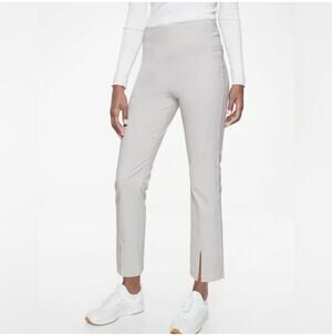 Athleta Pants Womens 6 Gray Wander Slim Straight Ankle High Rise Back Zipper